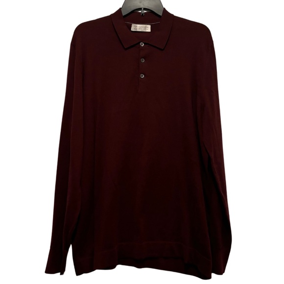 Brunello Cucinelli Long-Sleeve Cotton Polo Shirt 56IT/46US 795 - Picture 3 of 13